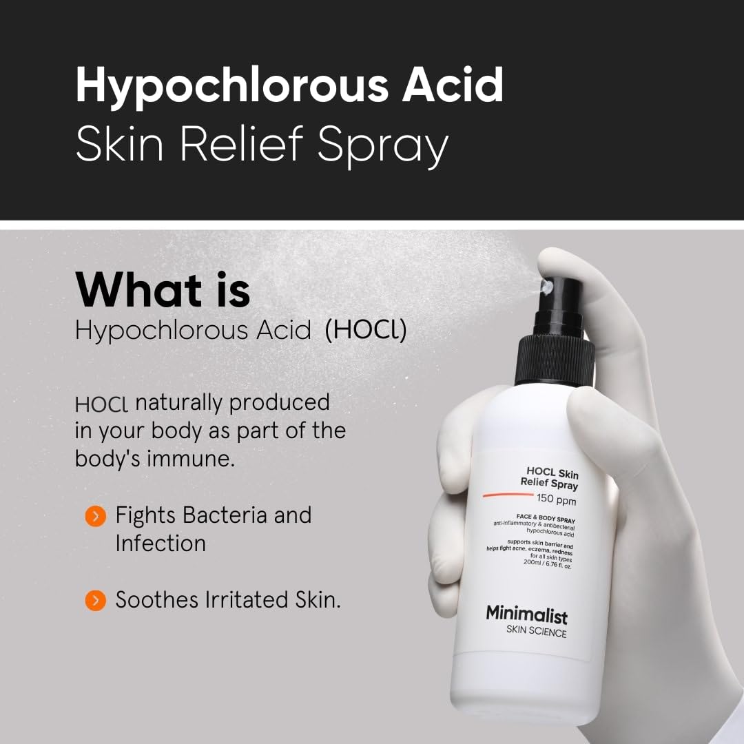 Minimalist Anti-Acne HOCL Face & Body Spray For Skin Relief - Image 4
